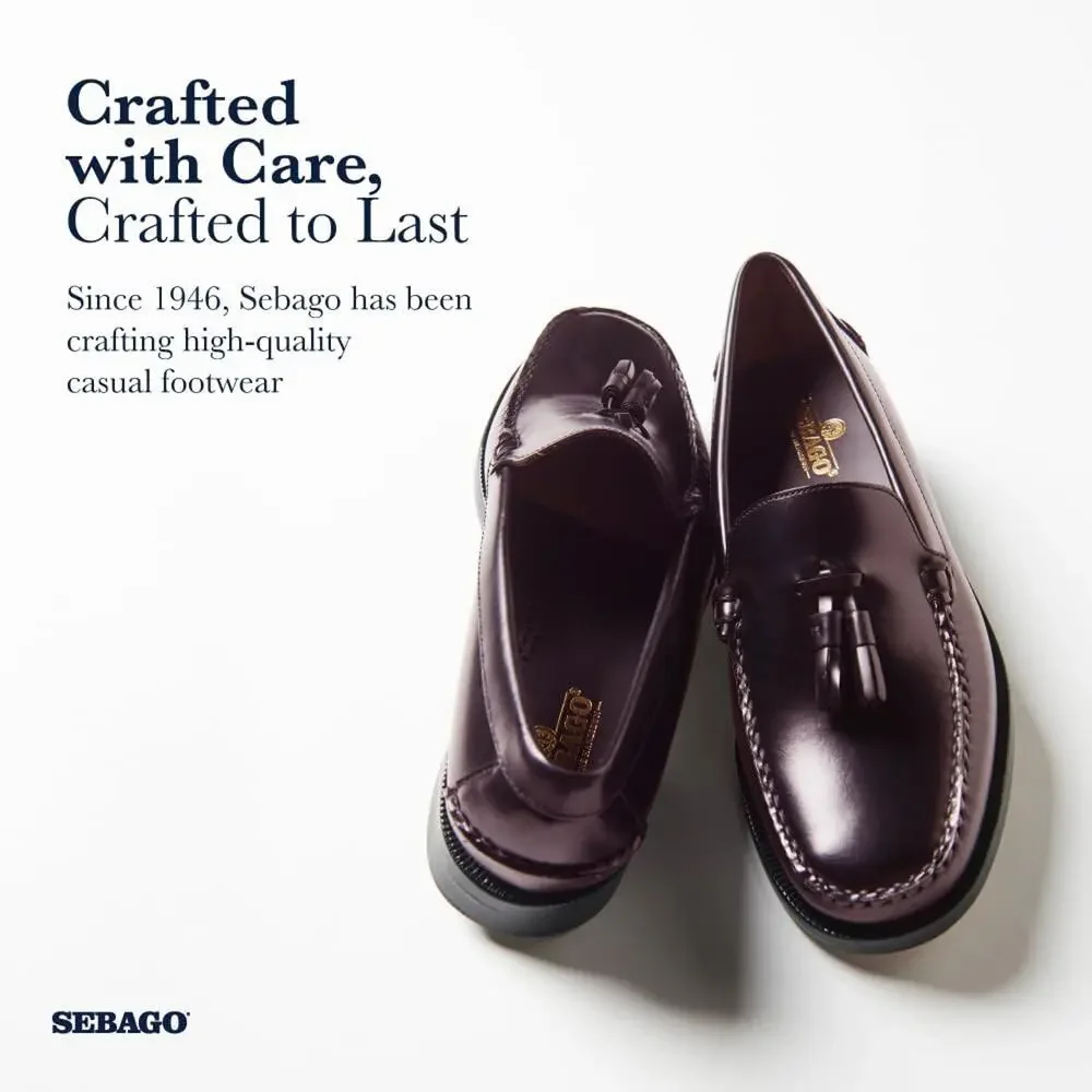 SEBAGO MEN'S CLASSIC WILL LOAFER SHOES, BROWN BURGUNDY - 12 REGULAR